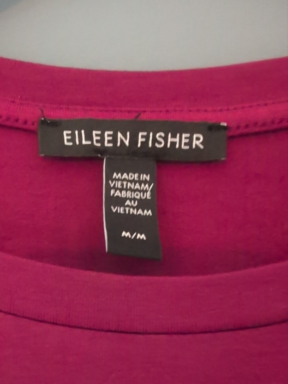 Eileen Fisher Short-Sleeve Crewneck Tee - Raspberry - Picture 2 of 3